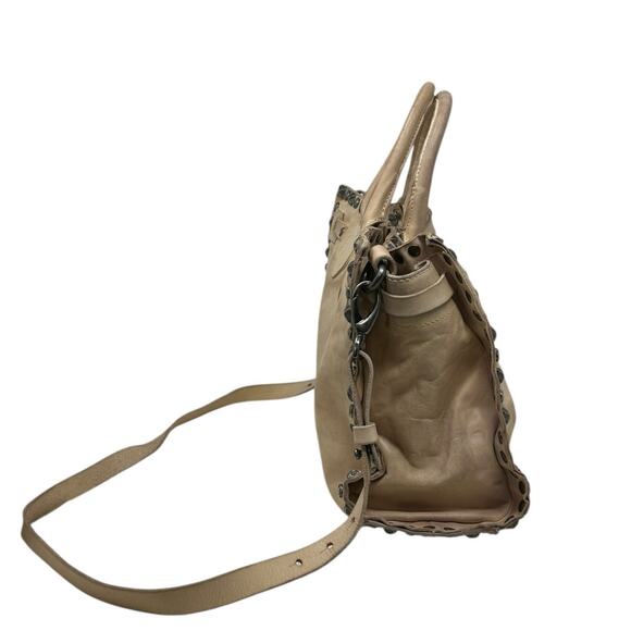 GIORGIO BRATO Beige Leather Studded Tote Bag - Picture 13 of 16